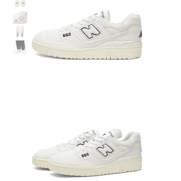 New Balance - Men's Sneakers in 550 (White Black) - Picture 3 of 4